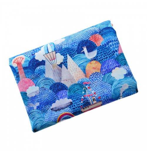 Blue Print Twill Cotton Fabric For Sewing Baby Bedding Dress Skirt DIY/Cushion/ Patchwork Cotton Material 50cmx160cm Blue Print Twill Cotton Fabric For Sewing Baby Bedding Dress Skirt DIY/Cushion/ Patchwork Cotton Material 50cmx160cm