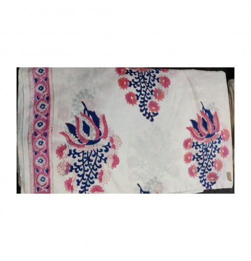 Cotton Fabric By Yard Indian Cotton Sanganeri Hand Block Print Fabric Light Weight Quilt Fabric Sewing Craft Dressing Clothing Cotton Fabric By Yard Indian Cotton Sanganeri Hand Block Print Fabric Light Weight Quilt Fabric Sewing Craft Dressing Clothing